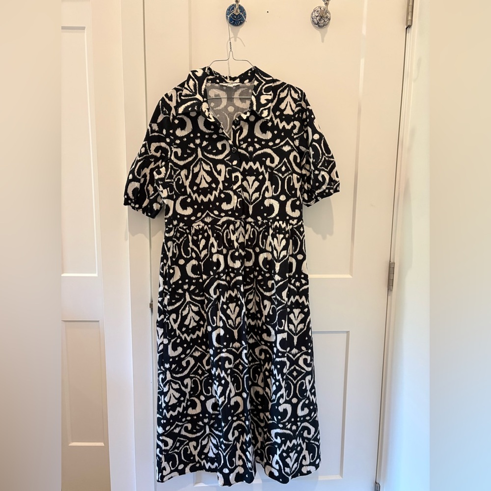 Black and White Patterned Dress